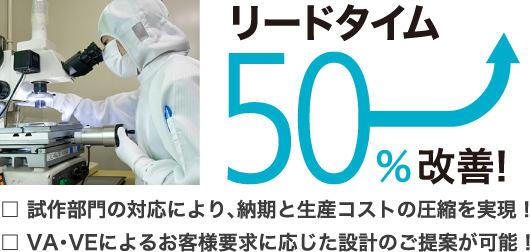 リードタイム：50%改善！